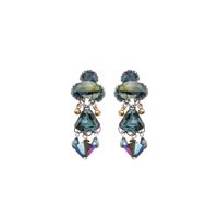 Earrings Ayala Bar Woman Emerald Reflection in Metal Alloy Cristallo R2333